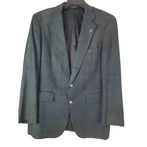 Ira Michael Savannah Men's Black Linen Blazer 44R Shell Buttons‎